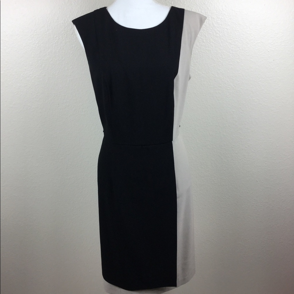 AB Studio colorblock sheath dress